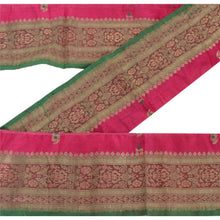 Load image into Gallery viewer, Sanskriti Vintage Sari Border Woven Brocade 3 YD Trim Craft Sewing 4&quot;W Lace
