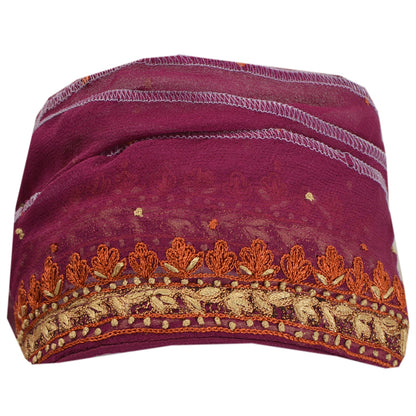 Санскрити Винтаж Сари Кайма Вышитая вручную 1Yd Ремесленная Отделка Лентой Фиолетовое Кружево
