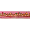 Sanskriti Vintage Sari Border Craft Pink Trim Hand Embroidered 1 Yd Ribbon Lace