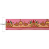 Sanskriti Vintage Sari Border Craft Pink Trim Hand Embroidered 1 Yd Ribbon Lace