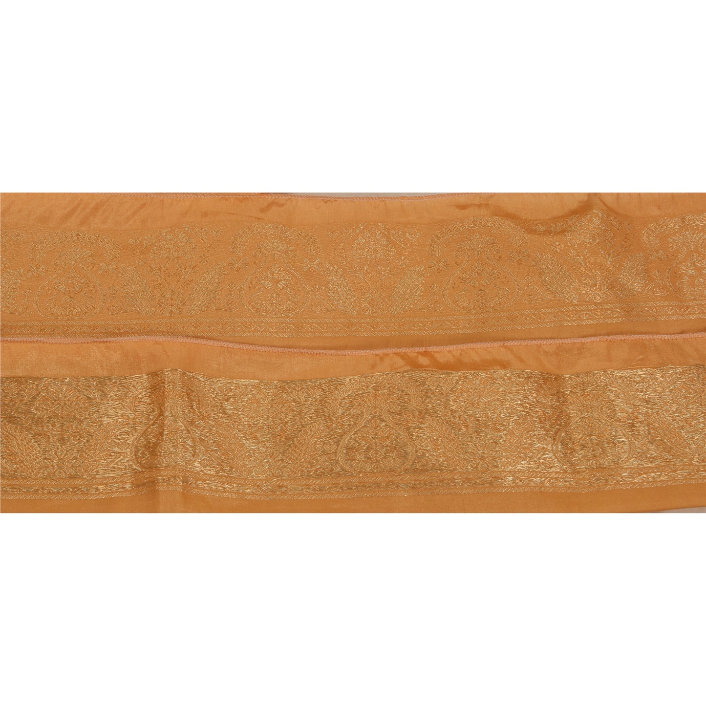 Sanskriti Vintage 1 Yd Trim Sari Border Woven Brocade Craft Sewing 2.5"W Lace