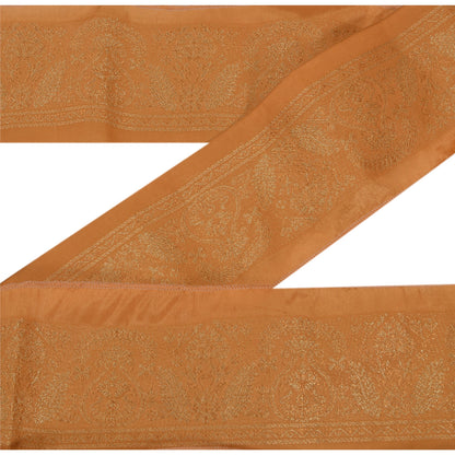 Sanskriti Vintage 1 Yd Trim Sari Border Woven Brocade Craft Sewing 2.5"W Lace