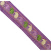 Sanskriti Vintage 1 Yd Sari Border Antique Hand Beaded Indian Trim Ribbon Purple Lace