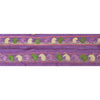 Sanskriti Vintage 1 Yd Sari Border Antique Hand Beaded Indian Trim Ribbon Purple Lace