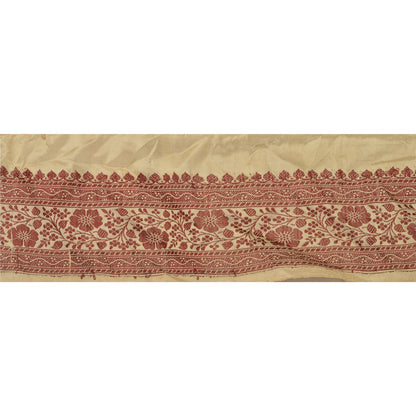 Sanskriti Vintage 1 Yd Sari Border Woven Indian Trim Sewing Cream Craft Lace