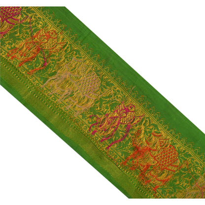 Sanskriti Vintage 1 Yd Trim Sari Border Woven Brocade Craft Sewing 4"W Lace