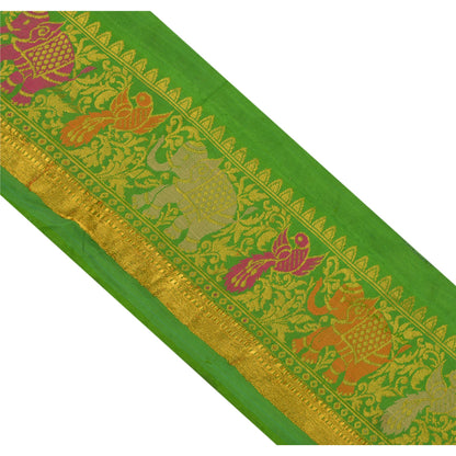 Sanskriti Vintage 1 Yd Trim Sari Border Woven Brocade Craft Sewing 4"W Lace