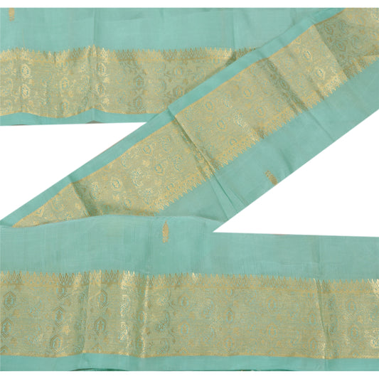 Sanskriti Vintage 1 Yd Trim Sari Border Vævet Brokade Håndværk Syning 3"W Blonde