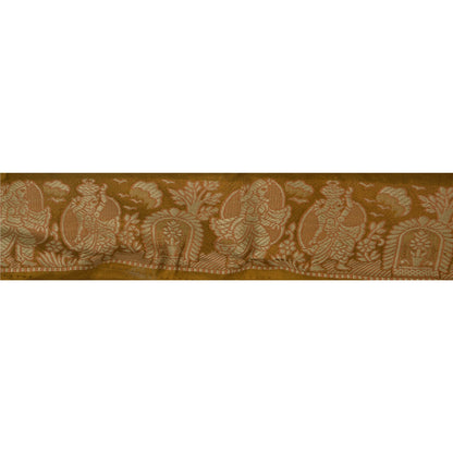 Sanskriti Vintage 1 Yd Sari Border Woven Trim Sewing Green Craft Floral Lace