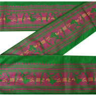 Sanskriti Vintage 8 YD Sari Border Woven Baluchari Craft Trim Sewing 4