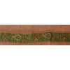 Sanskriti Vintage 1 Yd Sari Håndbroderet Bånd med Gylden Blonde