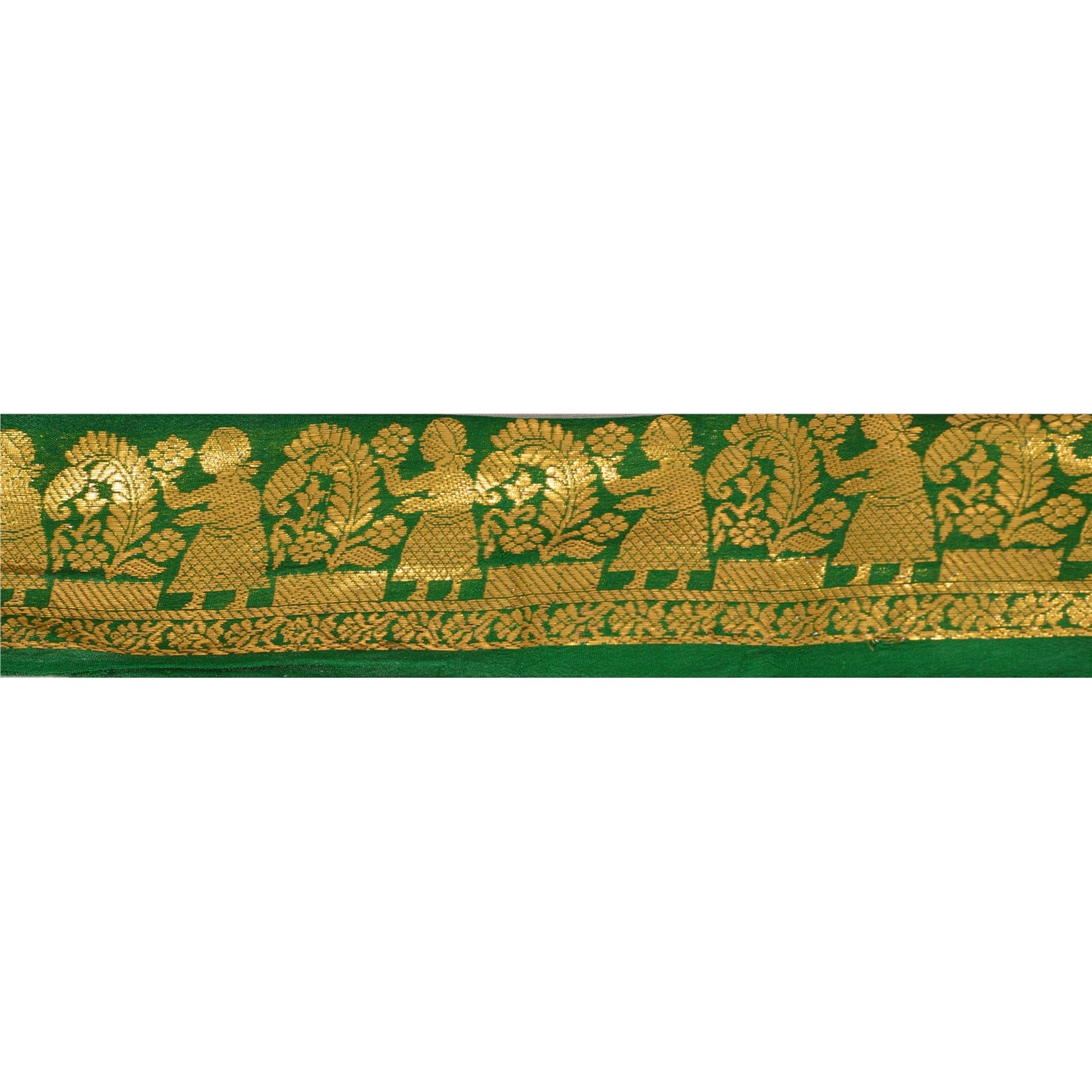 Sanskriti Vintage 1 Yd Sari Border Woven Baluchari Trim Sewing Craft 2"W Lace