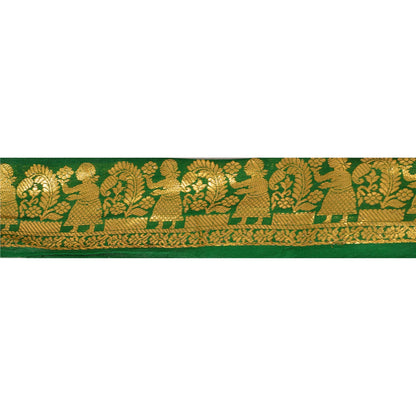 Sanskriti Vintage 1 Yd Sari Border Woven Baluchari Trim Sewing Craft 2"W Lace