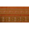 Sanskriti Vintage 1 Yd Sari Border Woven Indian Trim Sewing Orange Craft Lace