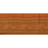 Sanskriti Vintage 1 Yd Sari Border Woven Indian Trim Sewing Orange Craft Lace