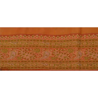 Sanskriti Vintage 1 Yd Sari Border Woven Indian Trim Sewing Orange Craft Lace