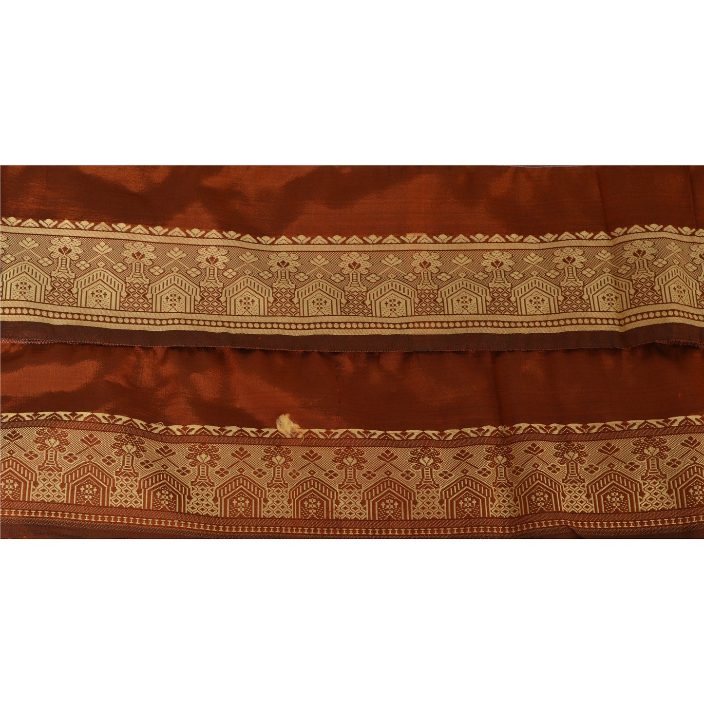 Sanskriti Vintage 1 Yd Sari Craft Border Woven Indian Trim Sewing Orange Lace