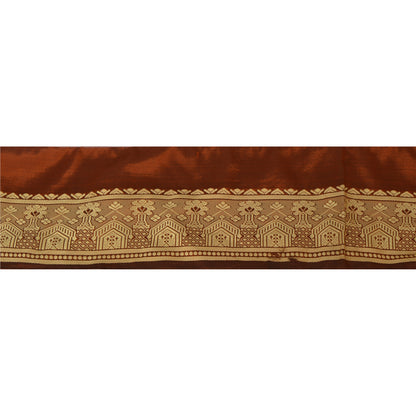 Sanskriti Vintage 1 Yd Sari Craft Border Woven Indian Trim Sewing Orange Lace