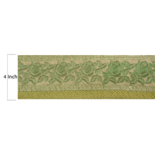 Load image into Gallery viewer, Sanskriti Vintage 5 YD Sari Border Embroidered Sewing Craft Sequins Trim Lace
