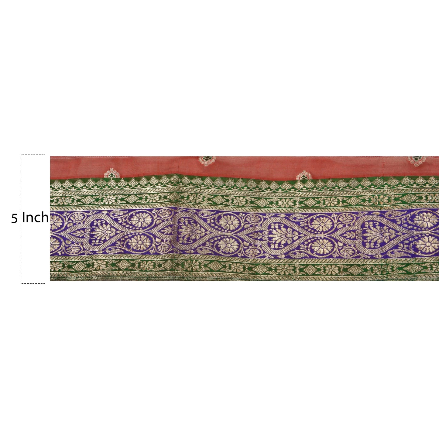 Санскрити Винтаж 1 ярд отделка красный сари кайма тканая парча рукоделие шитье зари кружево