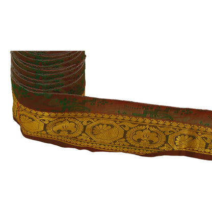 Санскрити Винтаж 1 ярд отделка сари кайма тканая парча рукоделие шитье коричневый 2" W кружево