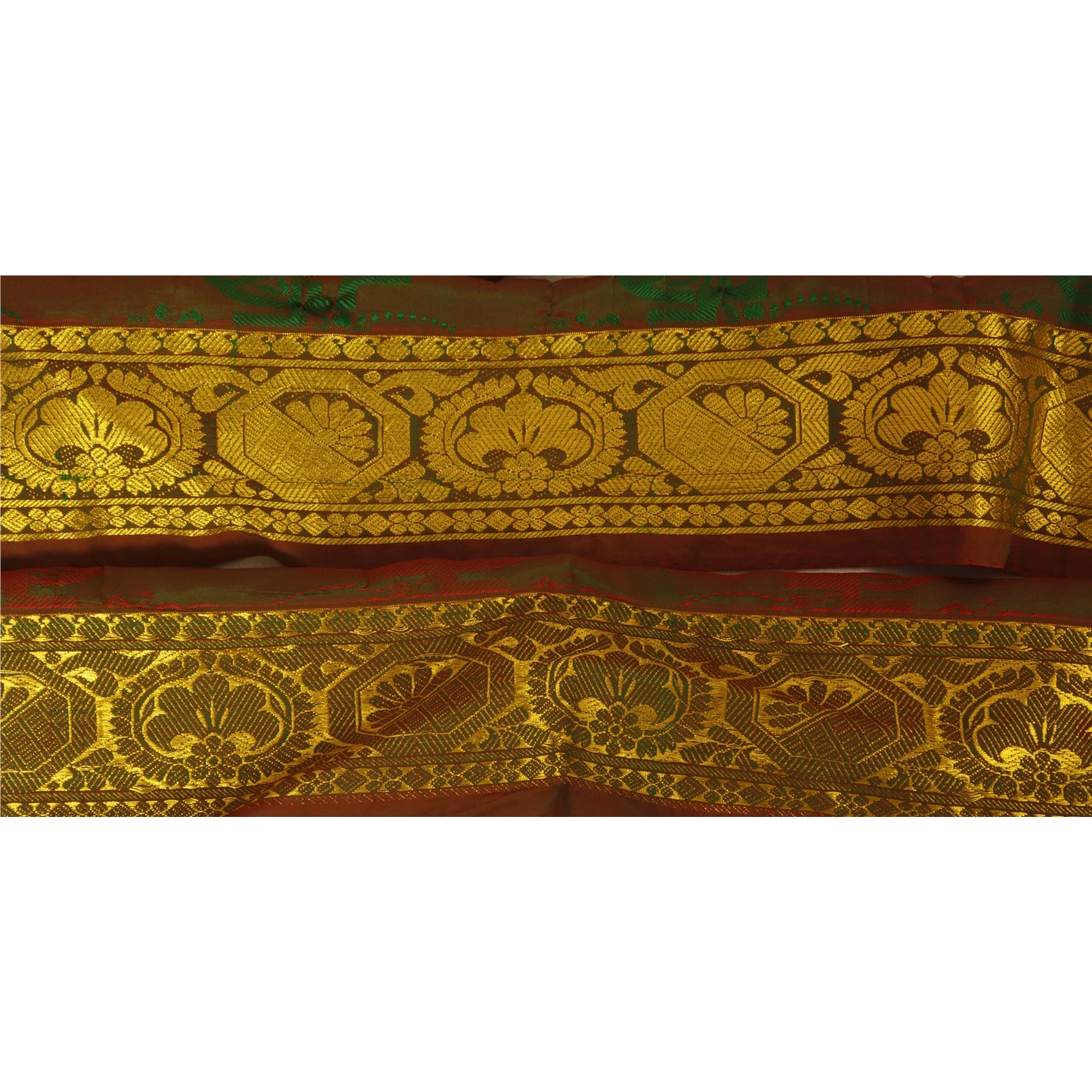 Санскрити Винтаж 1 ярд отделка сари кайма тканая парча рукоделие шитье коричневый 2" W кружево