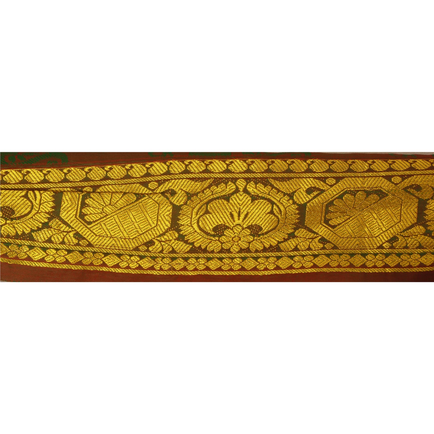 Санскрити Винтаж 1 ярд отделка сари кайма тканая парча рукоделие шитье коричневый 2" W кружево