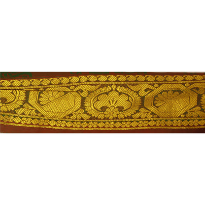 Санскрити Винтаж 1 ярд отделка сари кайма тканая парча рукоделие шитье коричневый 2" W кружево