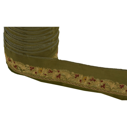 Sanskriti Vintage 1 Yd Sari Border Aari Work Hand Embroidered Craft Ribbon Lace