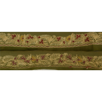 Sanskriti Vintage 1 Yd Sari Border Aari Work Hand Embroidered Craft Ribbon Lace