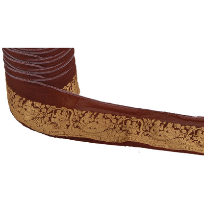 Sanskriti Vintage 1 Yd Sari Border Woven Craft Sewing Baluchari 2"W Lace