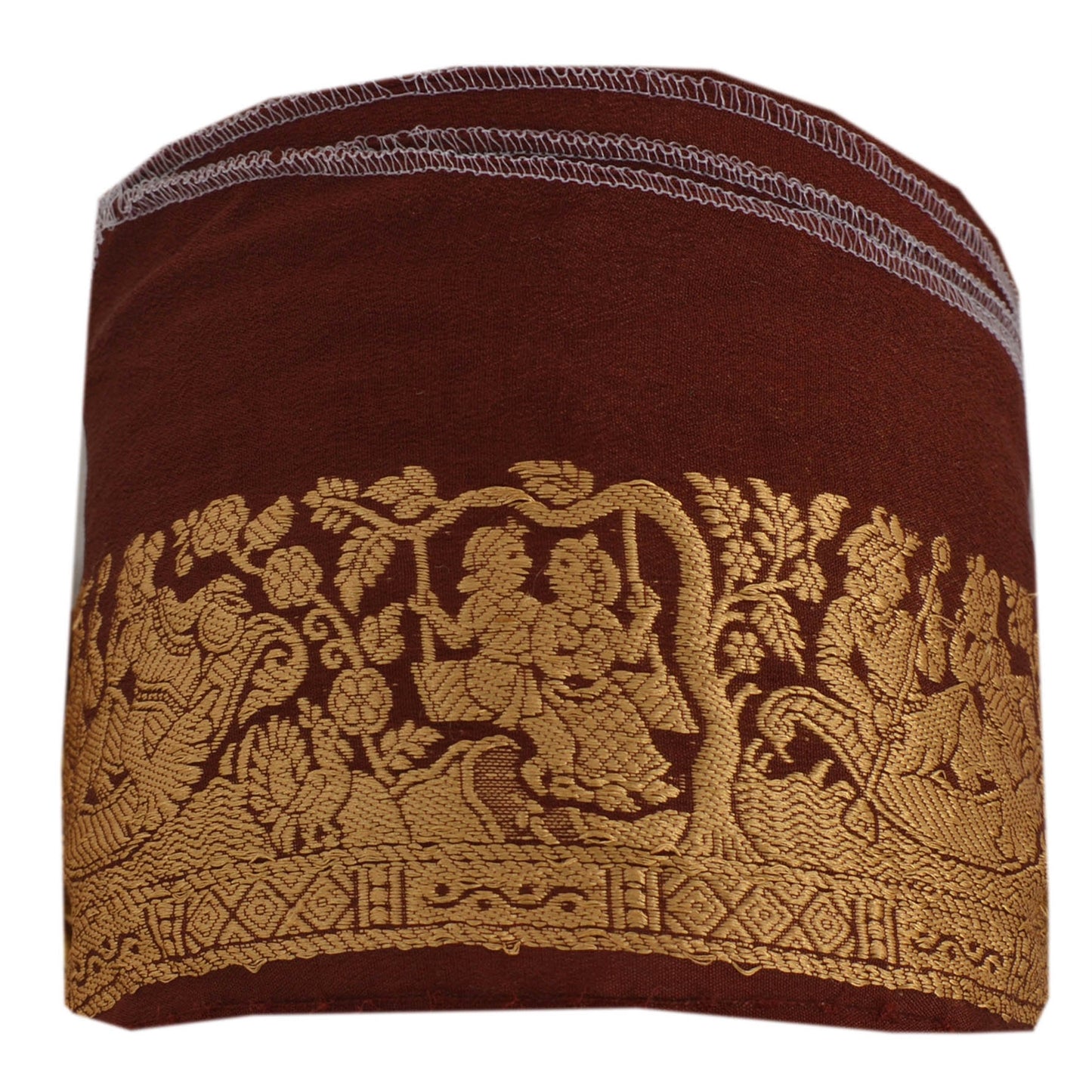 Sanskriti Vintage 1 Yd Sari Border Woven Craft Sewing Baluchari 2"W Lace