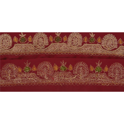 Санскритский винтажный 1 ярд сари кайма вышитая вручную шитье ремесло кружево зари