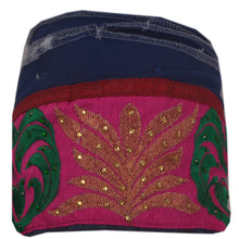 Load image into Gallery viewer, Sanskriti Vintage 5 YD Sari Border Hand Beaded Trim Sewing Pink Craft Lace
