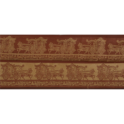 Sanskriti Vintage 1 Yd Sari Border Woven Baluchari Trim Sewing 3"W Craft Lace