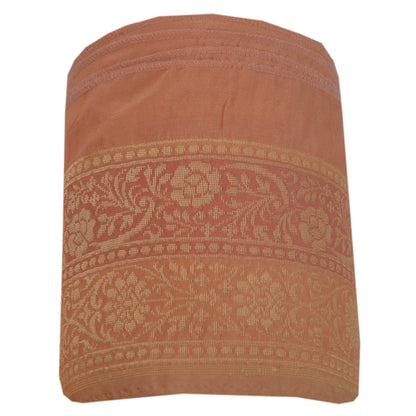 Sanskriti Vintage 1 Yd Sari Border Woven Trim Sewing Peach Craft Floral Lace