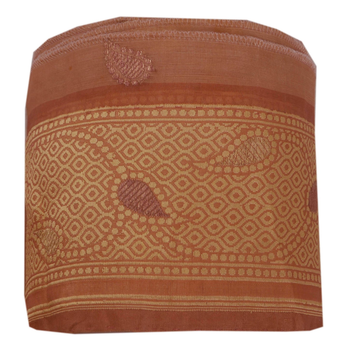 Sanskriti Vintage 1 Yd Sari Border Woven Trim Sewing Peach Craft Zari Work Lace