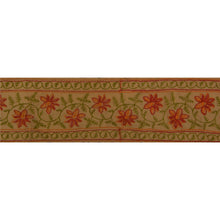 Load image into Gallery viewer, Sanskriti Vintage 6 YD Sari Border Embroidered Sewing Craft Cream Decor Lace
