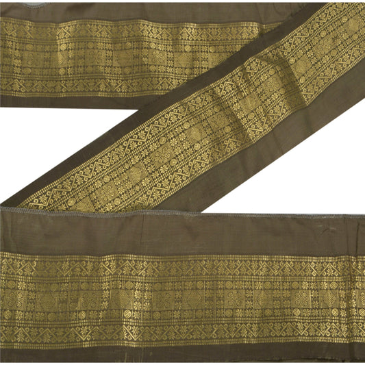Санскрити Винтаж 1 ярд отделка сари кайма тканая парча рукоделие шитье зари кружево