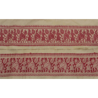 Sanskriti Vintage 1 Yd Sari Border Woven Baluchari Trim Sewing 3.2"W Craft Lace