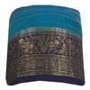 Sanskriti Vintage 1 Yd Trim Sari Border Brocade Craft Sewing Blue 2.5"W Lace