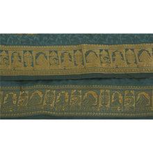 Load image into Gallery viewer, Sanskriti Vintage 8 YD Sari Border 2.2&quot;W Woven Baluchari Trim Sewing Blue Lace
