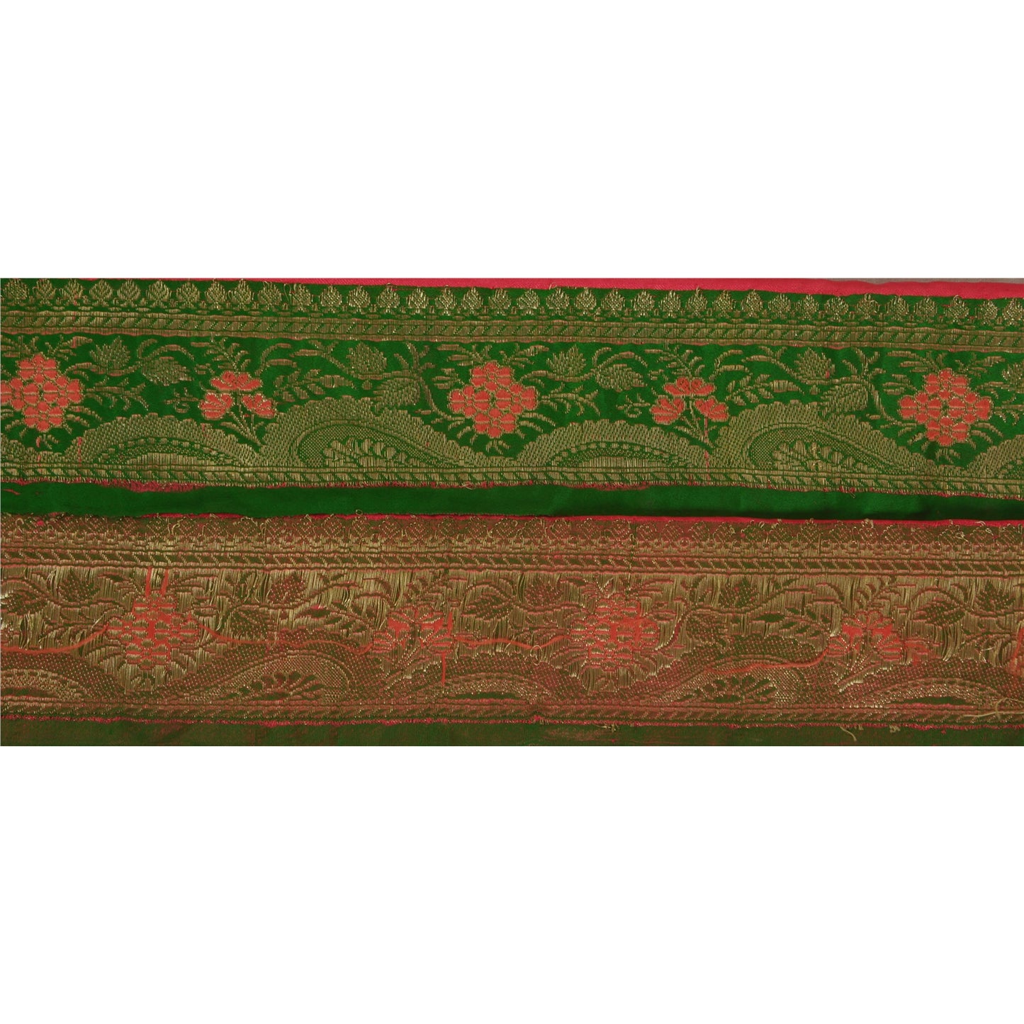 Sanskriti Vintage 1 Yd Trim Sari Border 2"W Woven Brocade Craft Sewing Lace