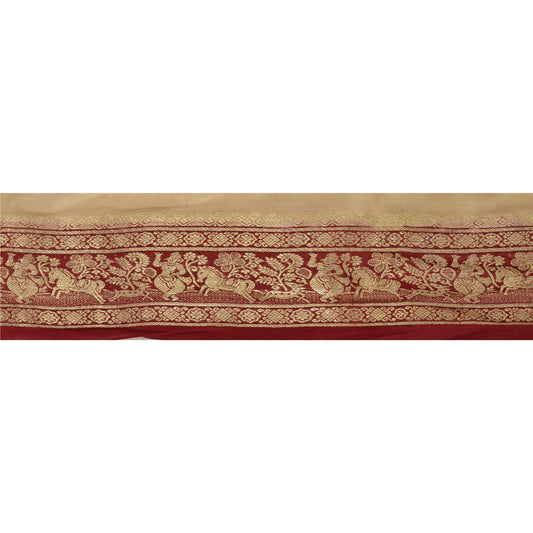 Винтажное санскритское парчовое сари Банараси шириной 2,5 дюйма, кружево для шитья с каймой 1 ярд