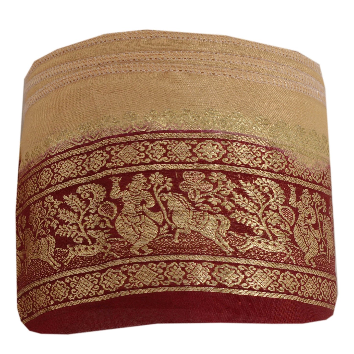 Sanskriti Vintage 2.5"W Brocade Banarasi Sari 1 Yd Border Craft Trim Sewing Lace