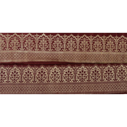 Sanskriti Vintage Brun Sari Kant 3,5" B Brokade 1 Yd Håndværkskant Syblonde
