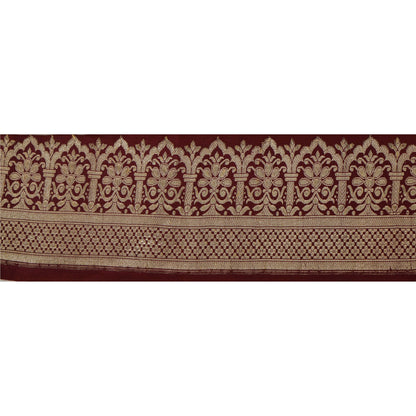 Sanskriti Vintage Brun Sari Kant 3,5" B Brokade 1 Yd Håndværkskant Syblonde