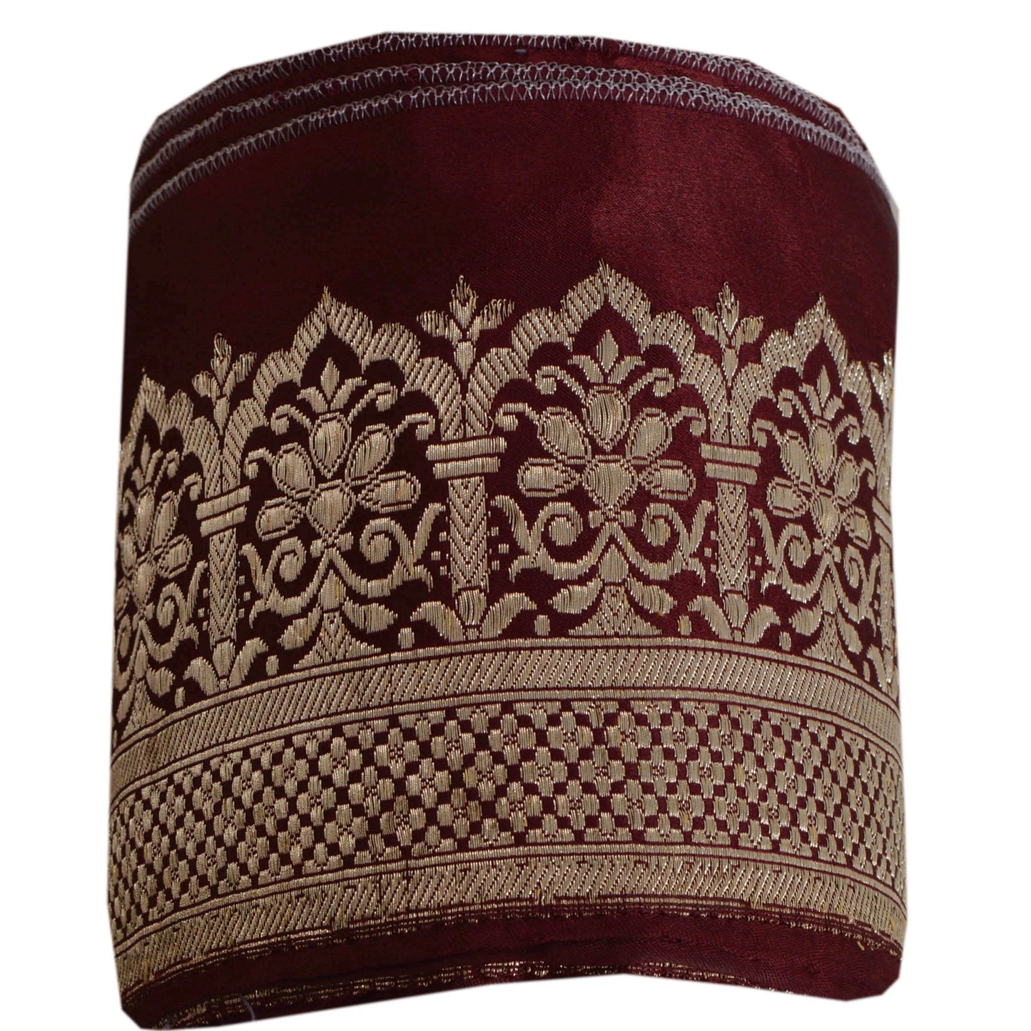 Sanskriti Vintage Brun Sari Kant 3,5" B Brokade 1 Yd Håndværkskant Syblonde