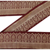 Sanskriti Vintage Brun Sari Kant 3,5" B Brokade 1 Yd Håndværkskant Syblonde