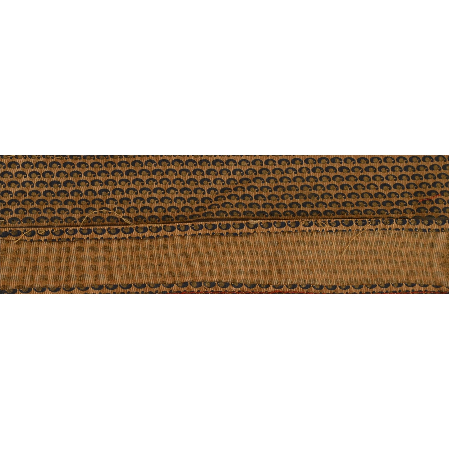 Sanskriti Vintage Sari Border 1 Yd Craft Brown Trim Printed Sewing Ribbon Lace